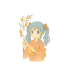 青髪ツインちゃんの日常（個別スタンプ：36）