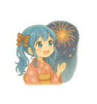青髪ツインちゃんの日常（個別スタンプ：40）
