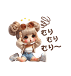 お団子ヘアギャルちゃんの一言♡（個別スタンプ：8）