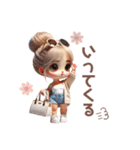 お団子ヘアギャルちゃんの一言♡（個別スタンプ：9）
