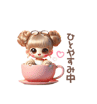 お団子ヘアギャルちゃんの一言♡（個別スタンプ：13）