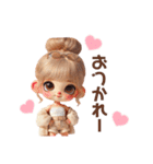 お団子ヘアギャルちゃんの一言♡（個別スタンプ：22）