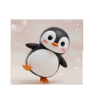 ペンギン家族のいろいろ日常スタンプ（個別スタンプ：1）