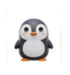 ペンギン家族のいろいろ日常スタンプ（個別スタンプ：3）