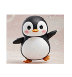 ペンギン家族のいろいろ日常スタンプ（個別スタンプ：7）