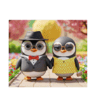 ペンギン家族のいろいろ日常スタンプ（個別スタンプ：16）