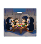 ペンギン家族のいろいろ日常スタンプ（個別スタンプ：22）