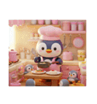 ペンギン家族のいろいろ日常スタンプ（個別スタンプ：24）