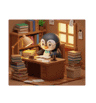 ペンギン家族のいろいろ日常スタンプ（個別スタンプ：26）