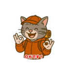 山登りする猫スタンプ（個別スタンプ：3）