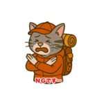 山登りする猫スタンプ（個別スタンプ：4）