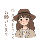 オシャレ女子の毎日スタンプ（個別スタンプ：1）