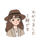 オシャレ女子の毎日スタンプ（個別スタンプ：3）