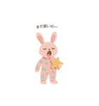 ふわふわ紙うさぎスタンプ（個別スタンプ：8）