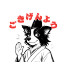 武士ボーダーコリーが参る！（個別スタンプ：2）