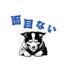 武士ボーダーコリーが参る！（個別スタンプ：20）