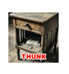 擬音をしゃべるアンティーク家具（個別スタンプ：34）