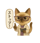 INTP（論理学者）×シャム猫スタンプ（個別スタンプ：16）