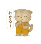 ISFP（冒険家）×スコティッシュフォールド（個別スタンプ：3）