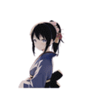 ギャルゲ風女子 着物ver（個別スタンプ：38）