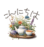 大人の挨拶♡品よくおしゃれに♡ハーブ＆花（個別スタンプ：5）