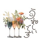 大人の挨拶♡品よくおしゃれに♡ハーブ＆花（個別スタンプ：28）