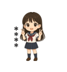 天真爛漫の女子高生 - カスタムスタンプ（個別スタンプ：1）