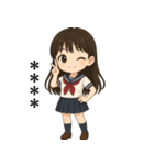 天真爛漫の女子高生 - カスタムスタンプ（個別スタンプ：2）