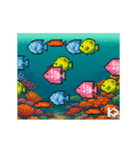 横切る！可愛い魚群や動物群アニメスタンプ（個別スタンプ：2）