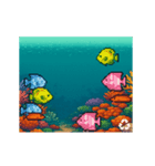 横切る！可愛い魚群や動物群アニメスタンプ（個別スタンプ：6）