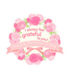 英語版 花咲く 母の日＆誕生日 癒しのお花（個別スタンプ：1）