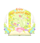 英語版 花咲く 母の日＆誕生日 癒しのお花（個別スタンプ：3）