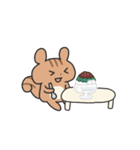わっほいうさぎとこりす【食べ物多め】（個別スタンプ：34）