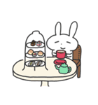わっほいうさぎとこりす【食べ物多め】（個別スタンプ：36）