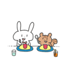 わっほいうさぎとこりす【食べ物多め】（個別スタンプ：39）