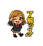 制服ちびコギャルのJKギャル語スタンプ ❤️（個別スタンプ：3）