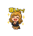 制服ちびコギャルのJKギャル語スタンプ ❤️（個別スタンプ：5）