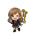制服ちびコギャルのJKギャル語スタンプ ❤️（個別スタンプ：11）