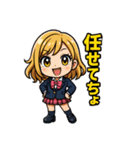 制服ちびコギャルのJKギャル語スタンプ ❤️（個別スタンプ：12）