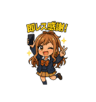 制服ちびコギャルのJKギャル語スタンプ ❤️（個別スタンプ：23）