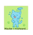 アオネコのひとこと(英語)（個別スタンプ：3）