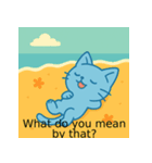 アオネコのひとこと(英語)（個別スタンプ：4）