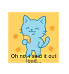 アオネコのひとこと(英語)（個別スタンプ：6）