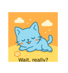 アオネコのひとこと(英語)（個別スタンプ：13）