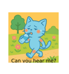 アオネコのひとこと(英語)（個別スタンプ：16）