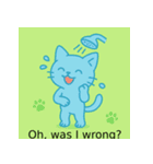 アオネコのひとこと(英語)（個別スタンプ：19）