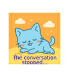 アオネコのひとこと(英語)（個別スタンプ：21）