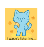 アオネコのひとこと(英語)（個別スタンプ：22）