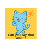 アオネコのひとこと(英語)（個別スタンプ：23）