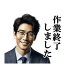 サラリーマンの報告を伝えるスタンプ☆（個別スタンプ：3）